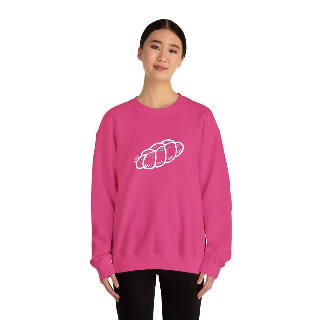 Embroidered "Challah" Adult Crewneck Sweatshirt (16 Colors)