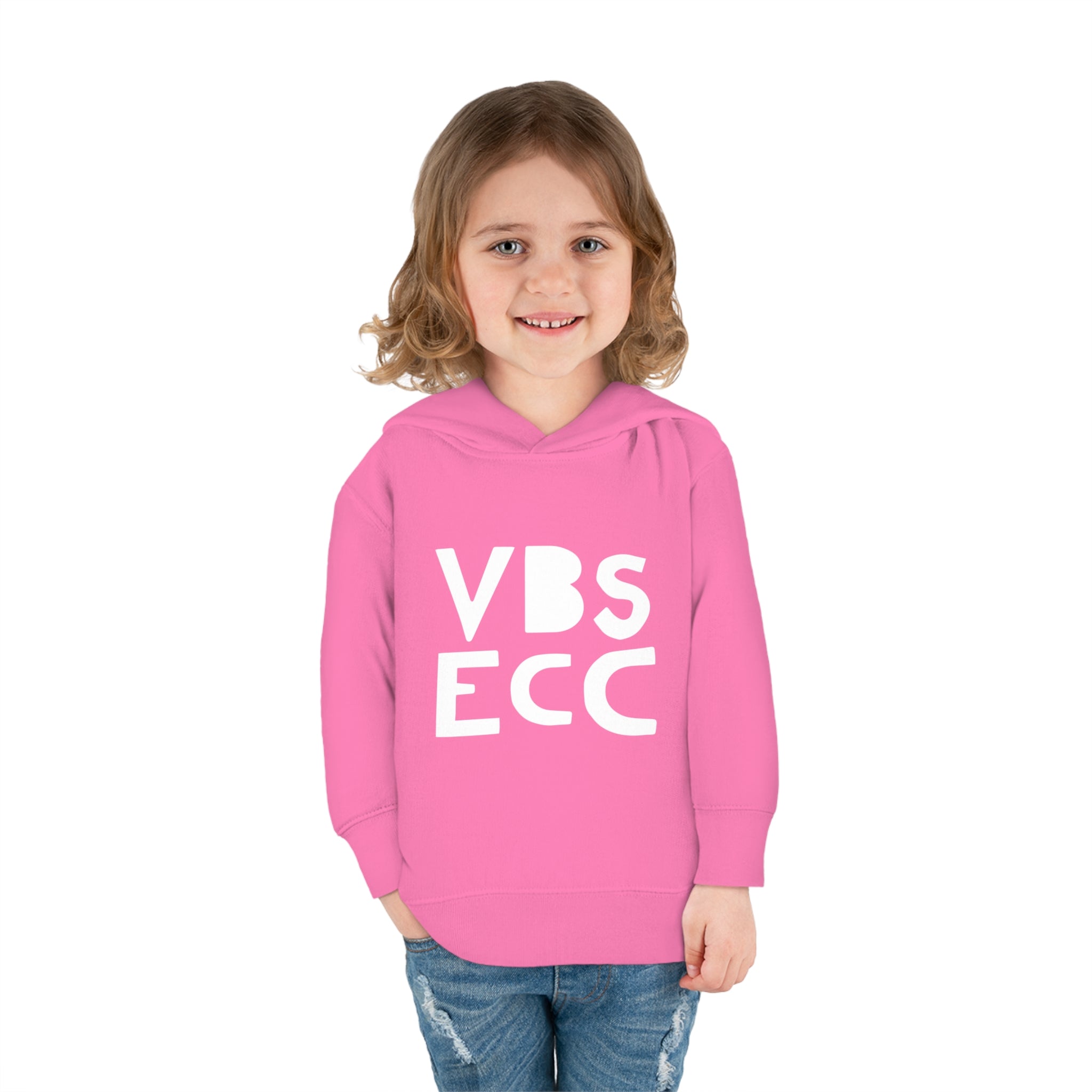 Toddler Pullover Fleece Hoodie | White Logo