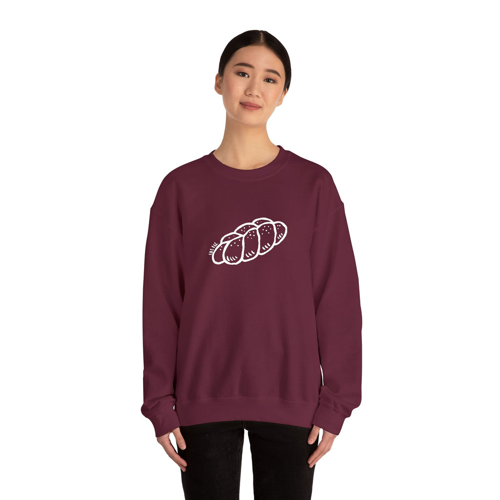 Embroidered "Challah" Adult Crewneck Sweatshirt (16 Colors)