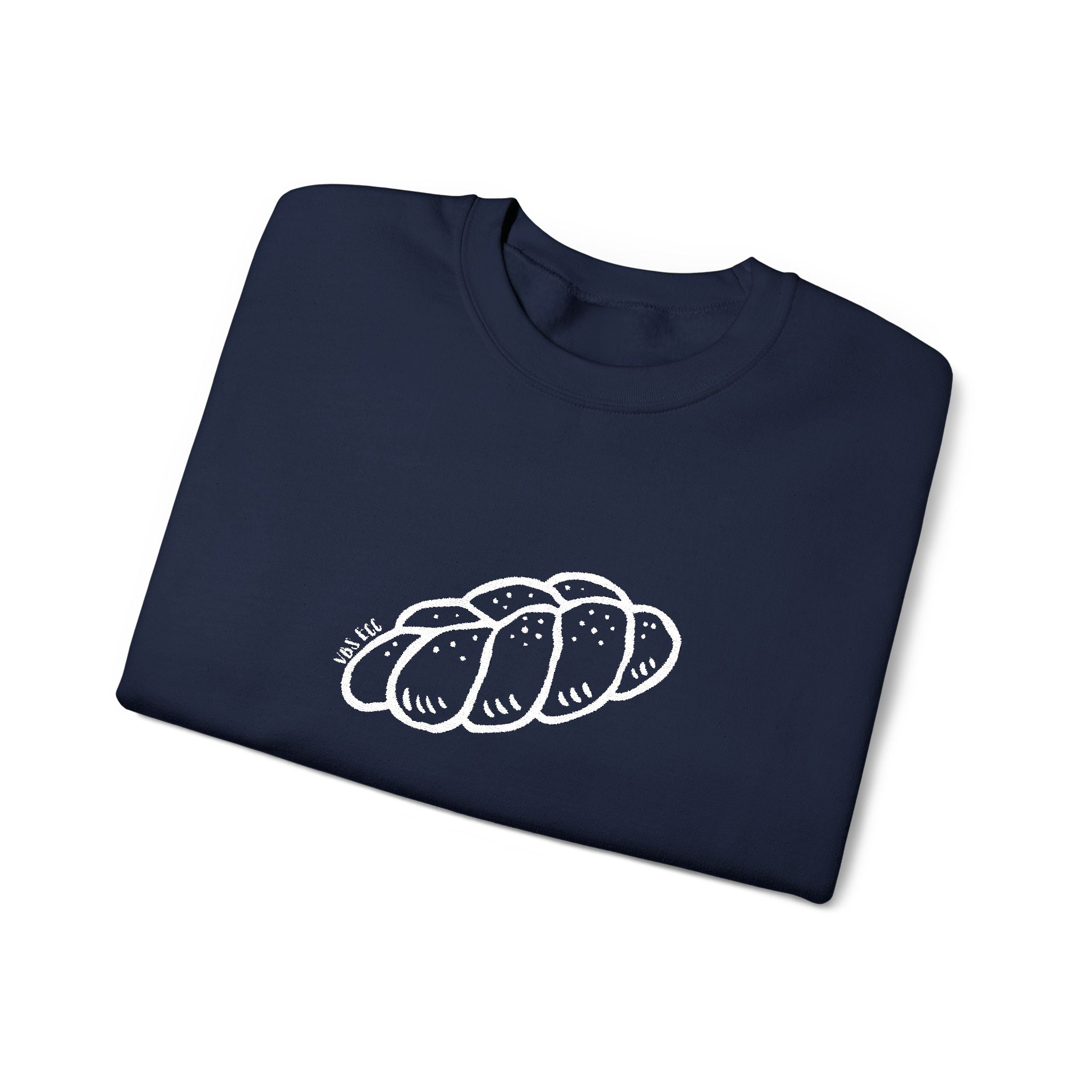 Embroidered "Challah" Adult Crewneck Sweatshirt (16 Colors)