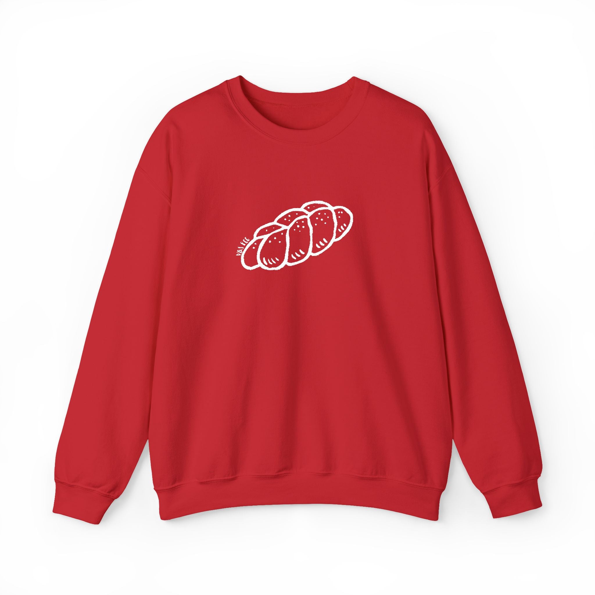 Embroidered "Challah" Adult Crewneck Sweatshirt