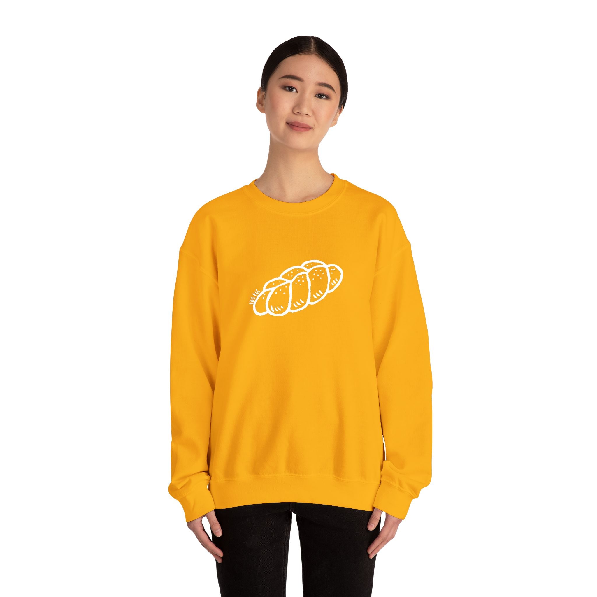 Embroidered "Challah" Adult Crewneck Sweatshirt (16 Colors)