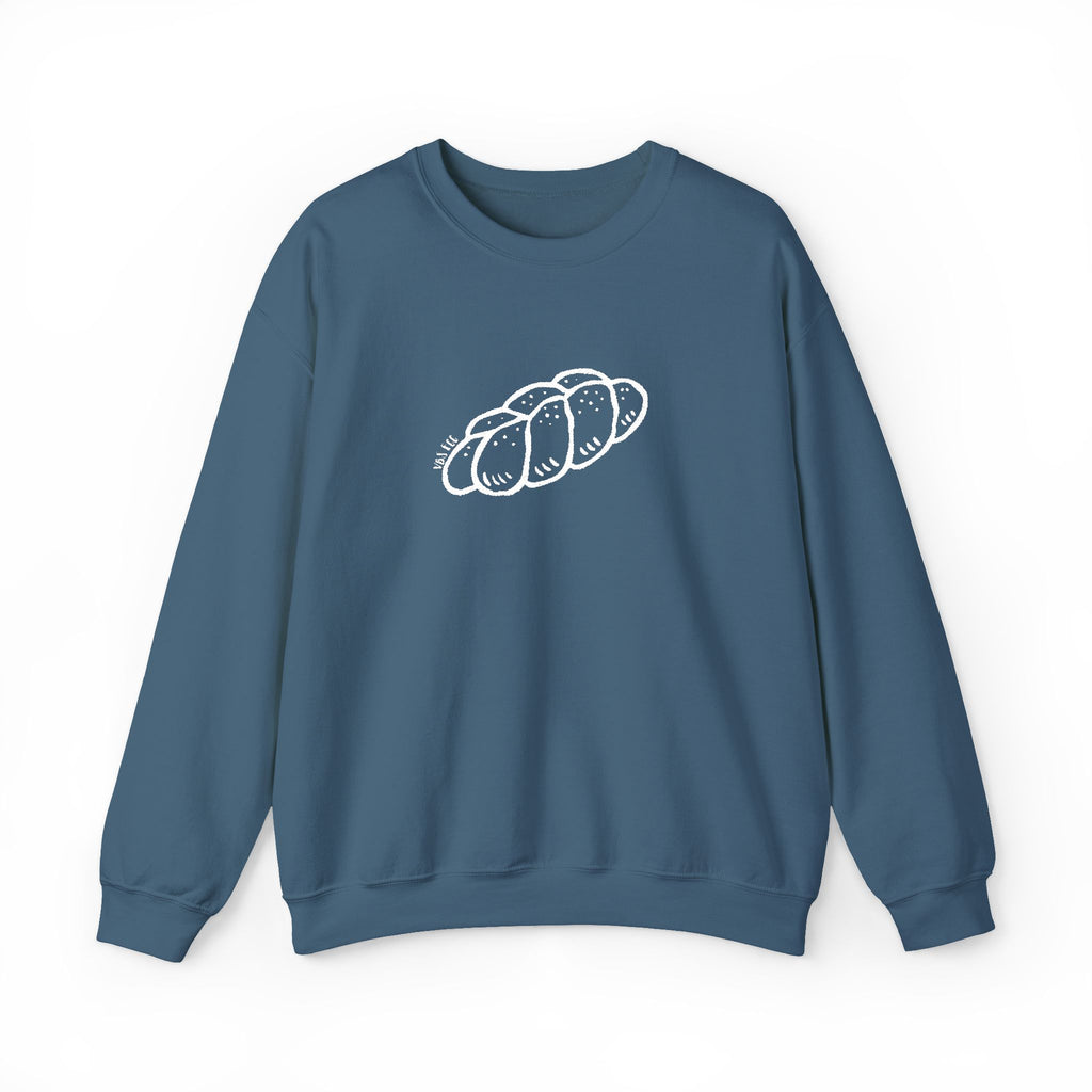 Embroidered "Challah" Adult Crewneck Sweatshirt (16 Colors)