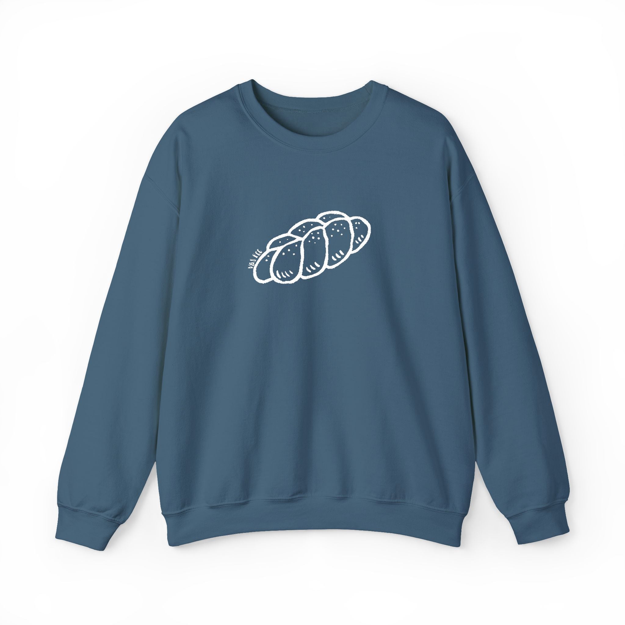 Embroidered "Challah" Adult Crewneck Sweatshirt