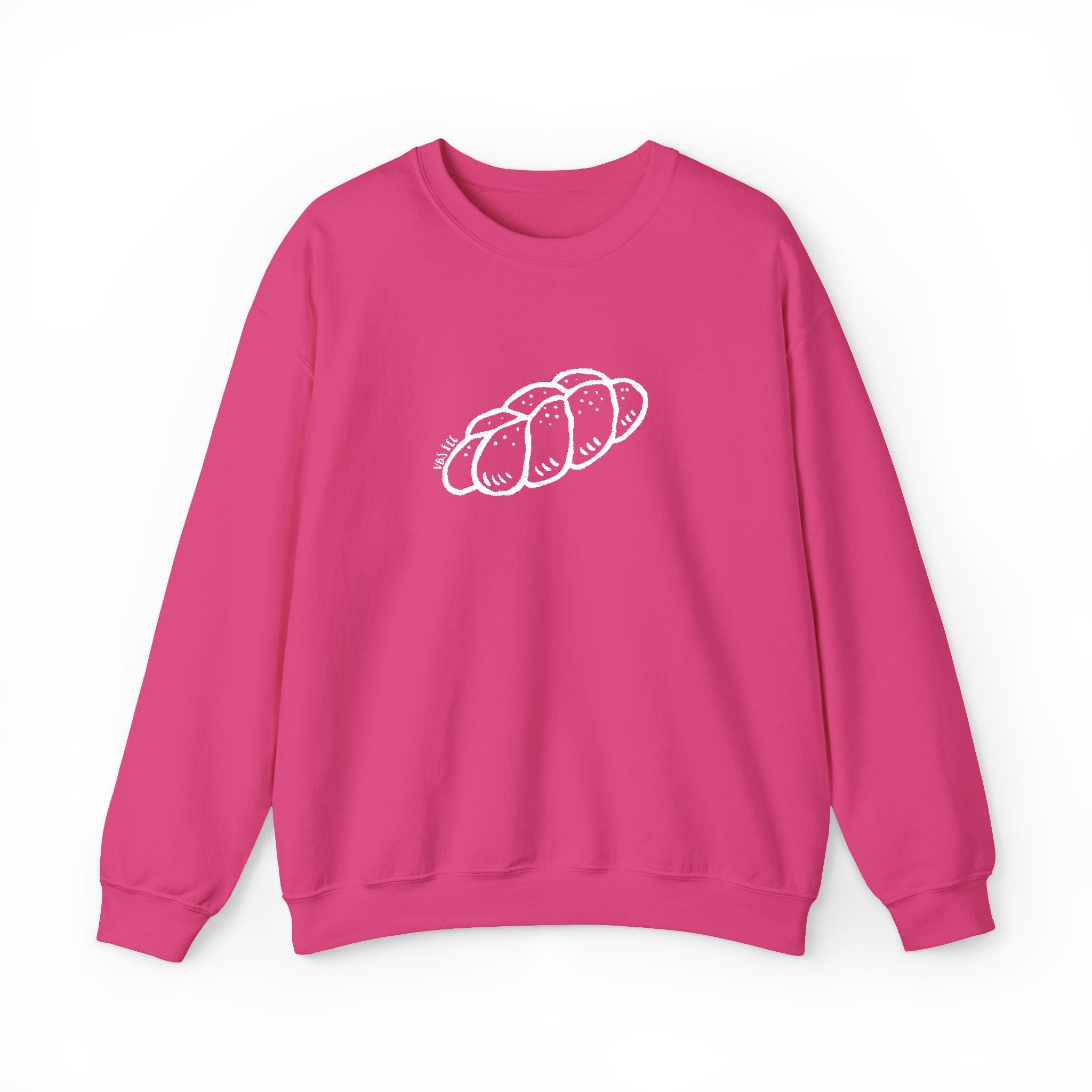 Embroidered "Challah" Adult Crewneck Sweatshirt