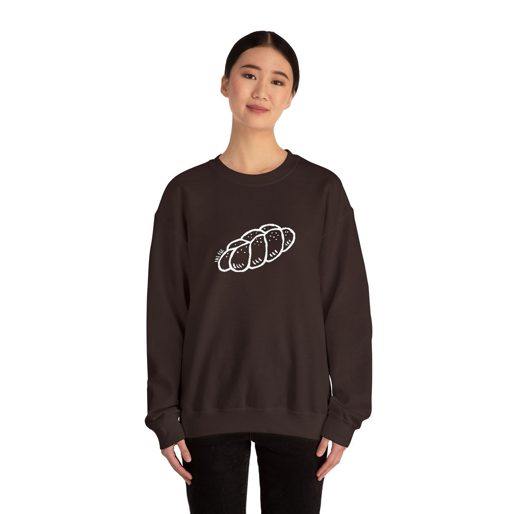Embroidered "Challah" Adult Crewneck Sweatshirt (16 Colors)