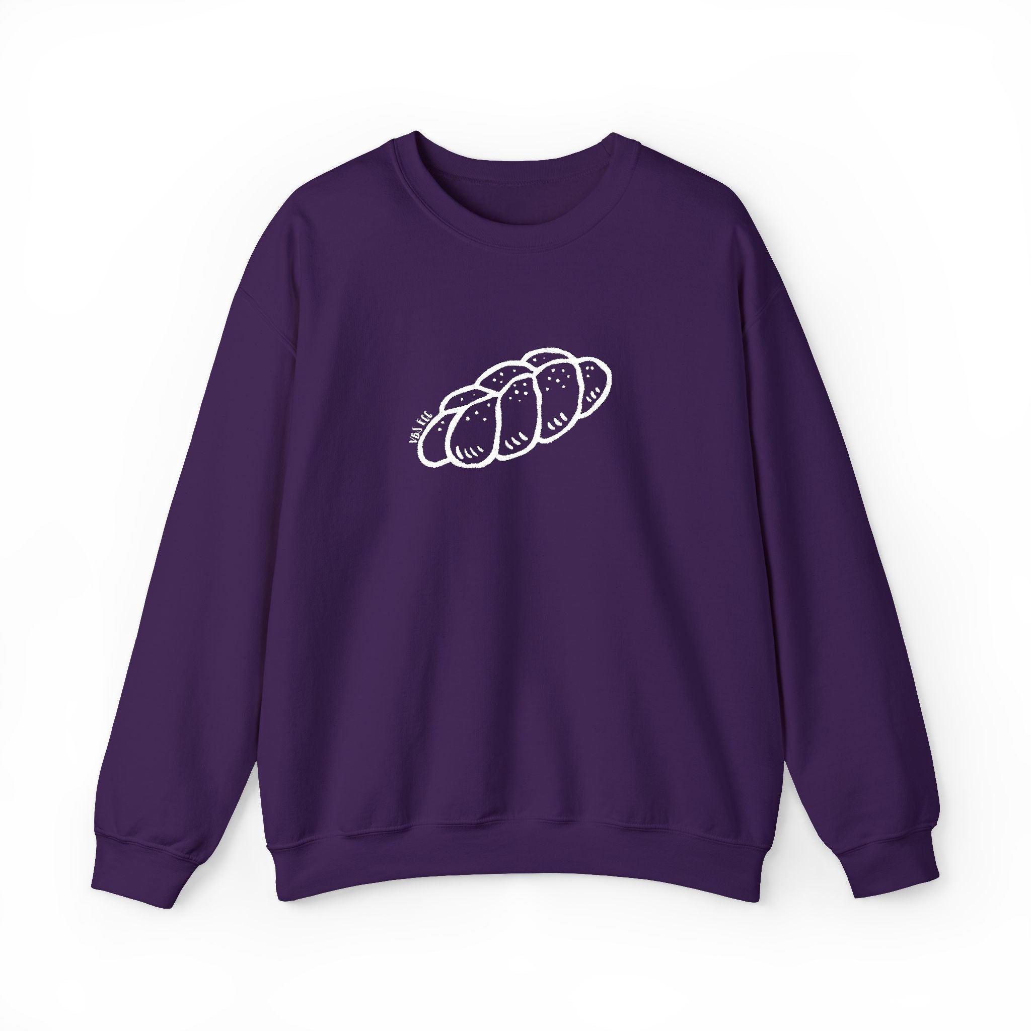 Embroidered "Challah" Adult Crewneck Sweatshirt