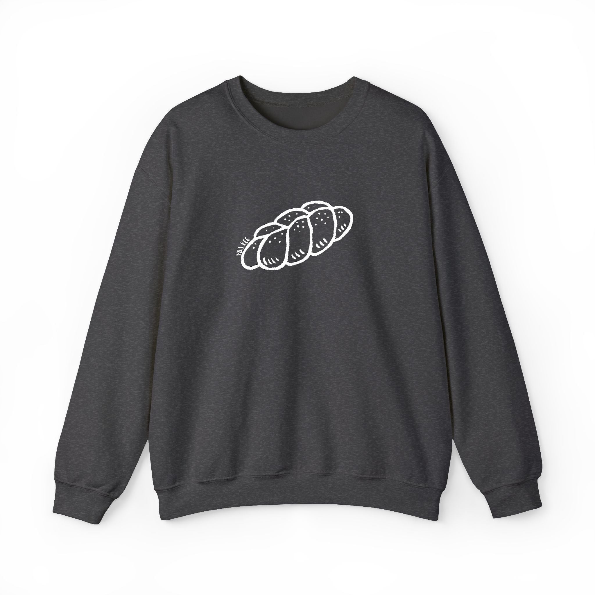 Embroidered "Challah" Adult Crewneck Sweatshirt