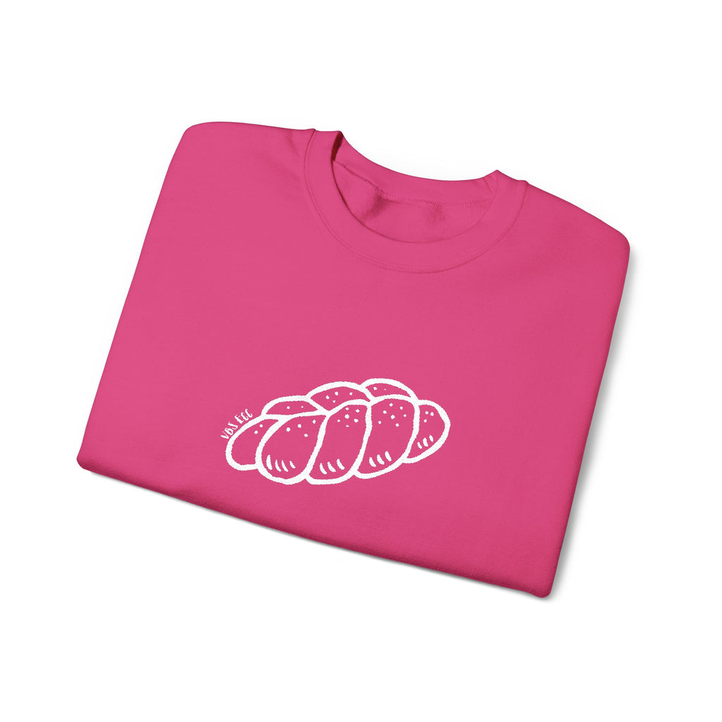 Embroidered "Challah" Adult Crewneck Sweatshirt (16 Colors)