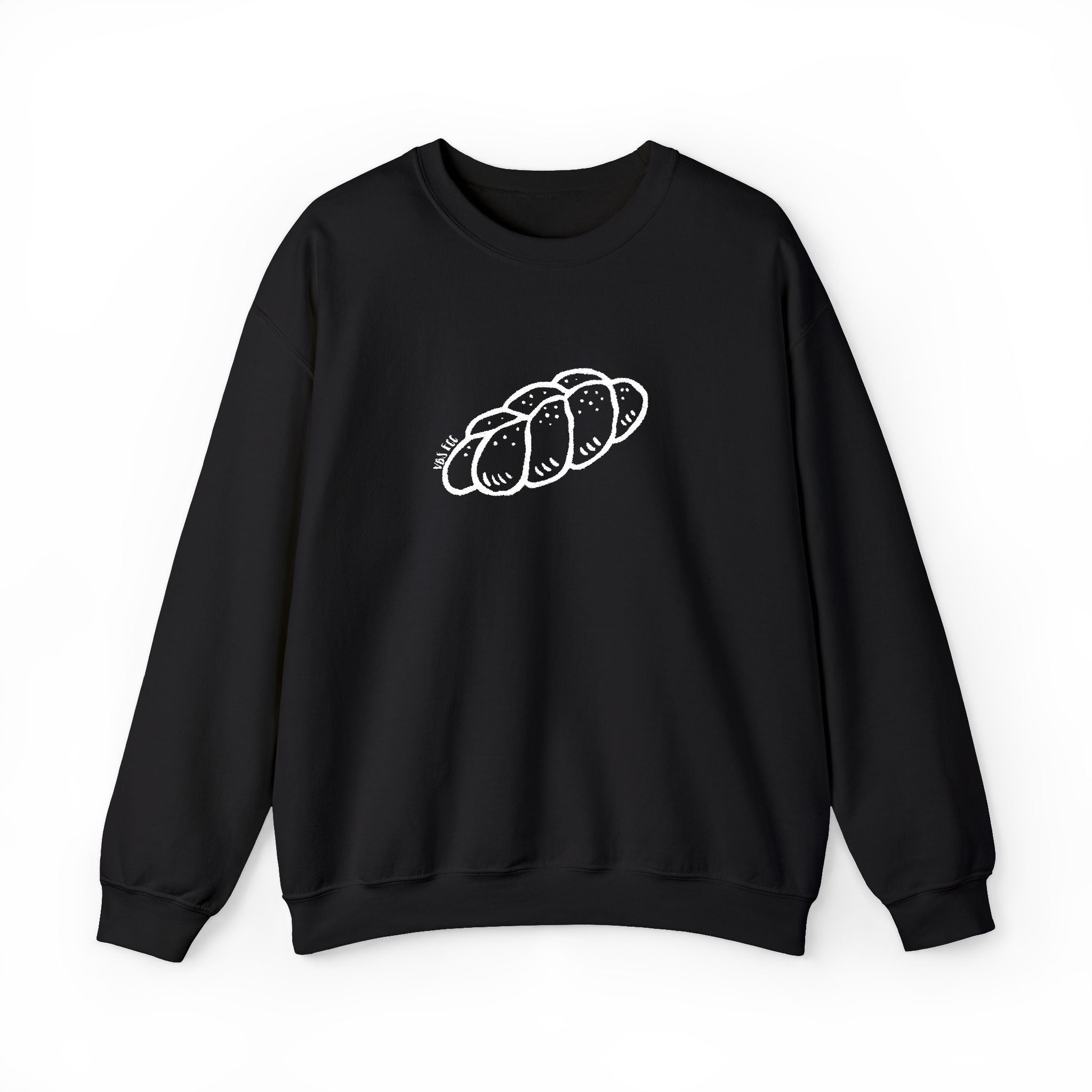 Embroidered "Challah" Adult Crewneck Sweatshirt