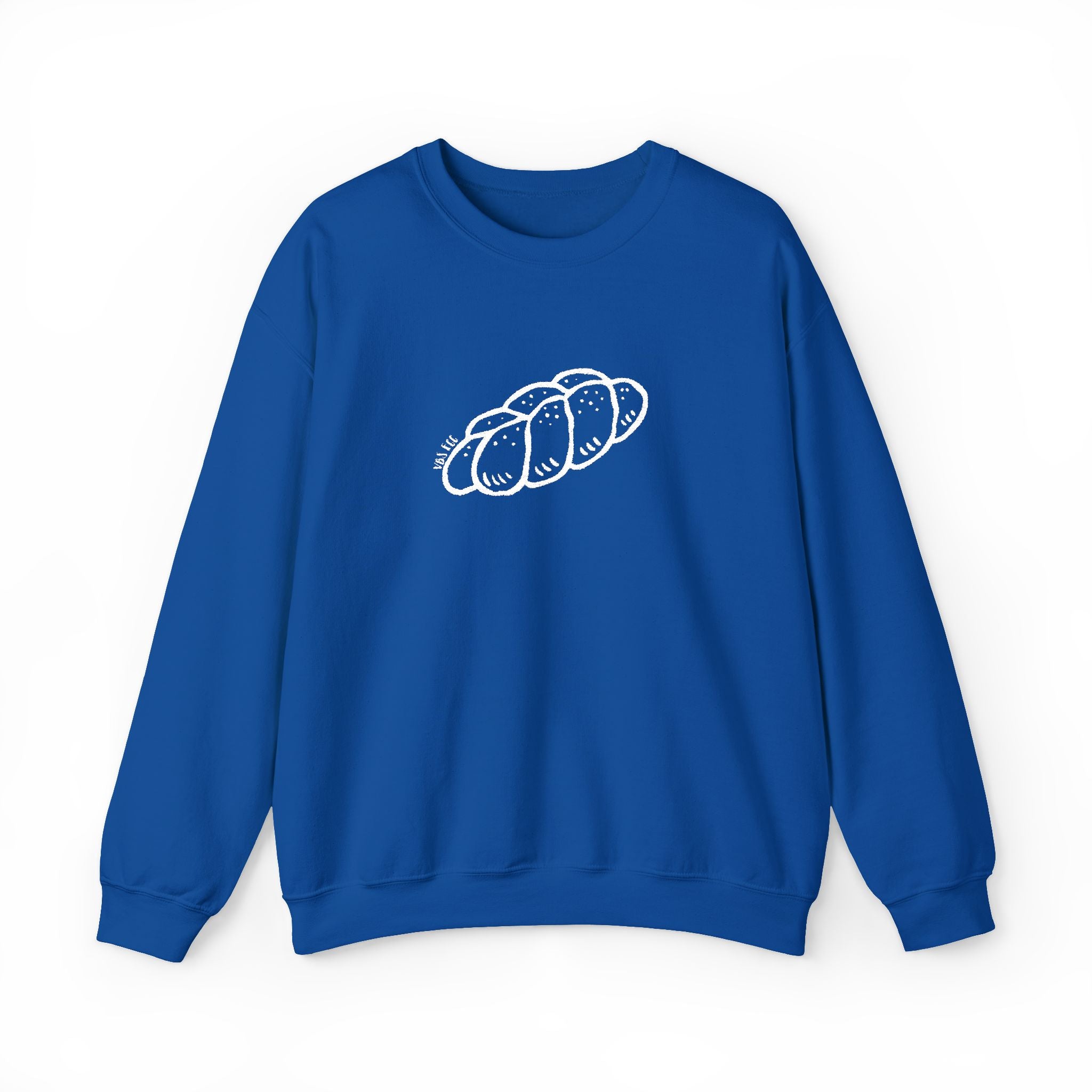 Embroidered "Challah" Adult Crewneck Sweatshirt