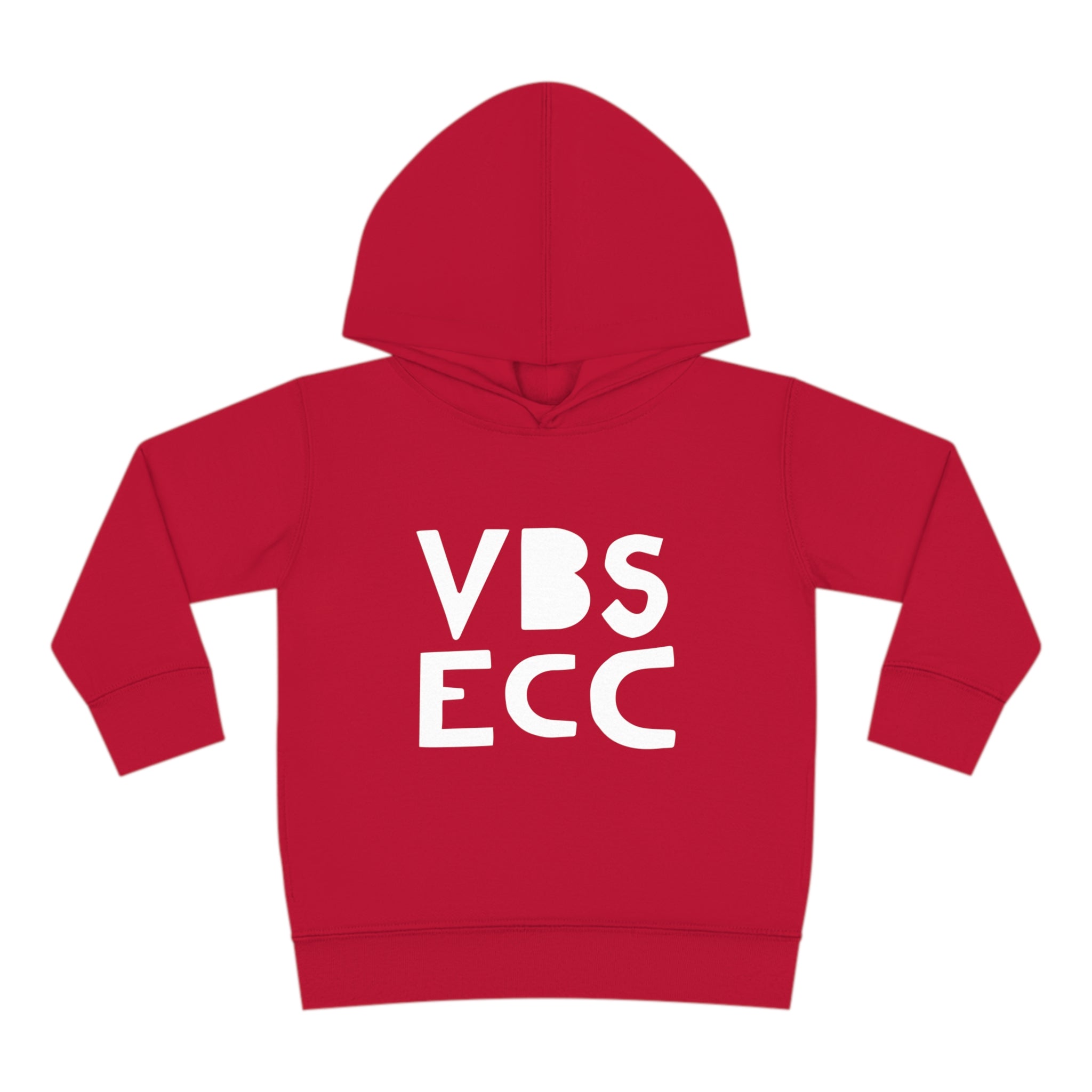 Toddler Pullover Fleece Hoodie | White Logo