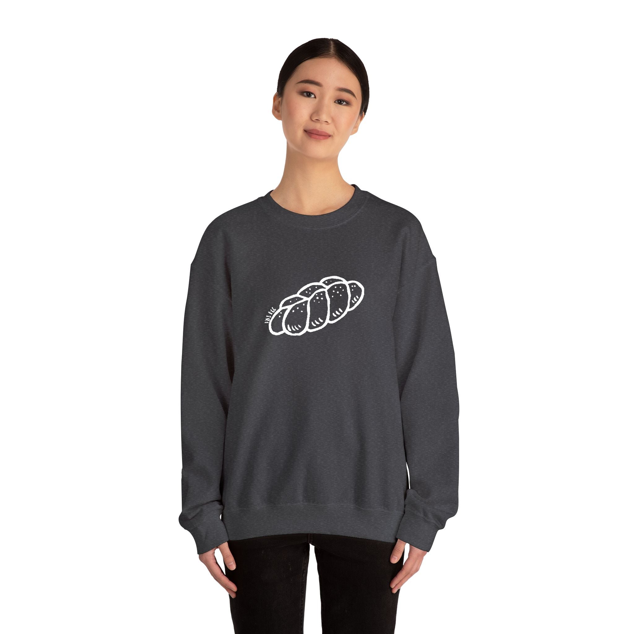 Embroidered "Challah" Adult Crewneck Sweatshirt (16 Colors)