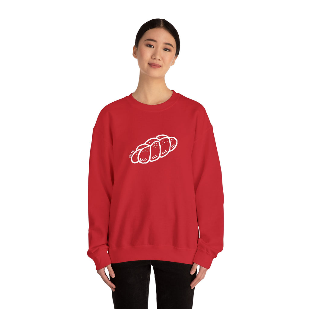 Embroidered "Challah" Adult Crewneck Sweatshirt (16 Colors)