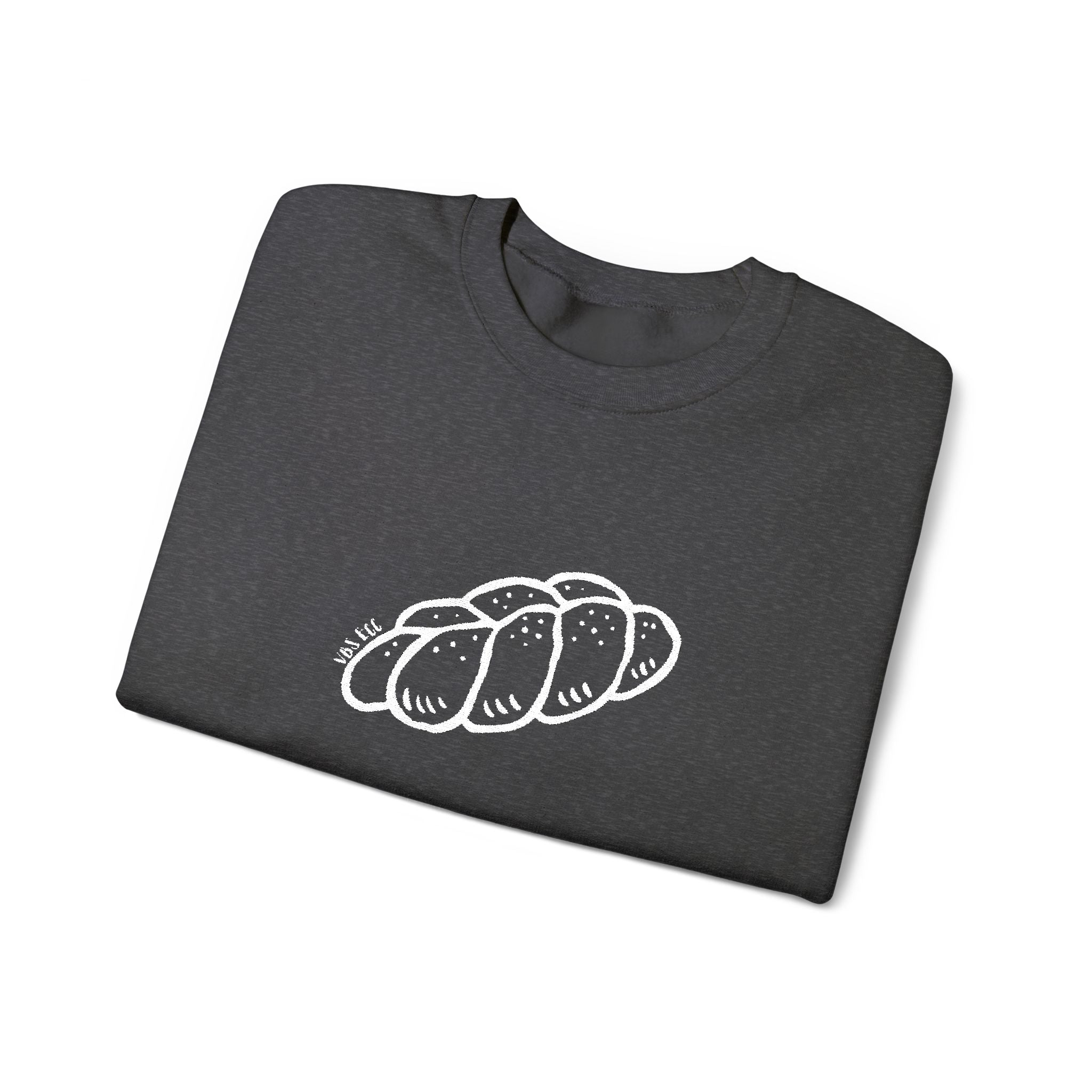 Embroidered "Challah" Adult Crewneck Sweatshirt (16 Colors)