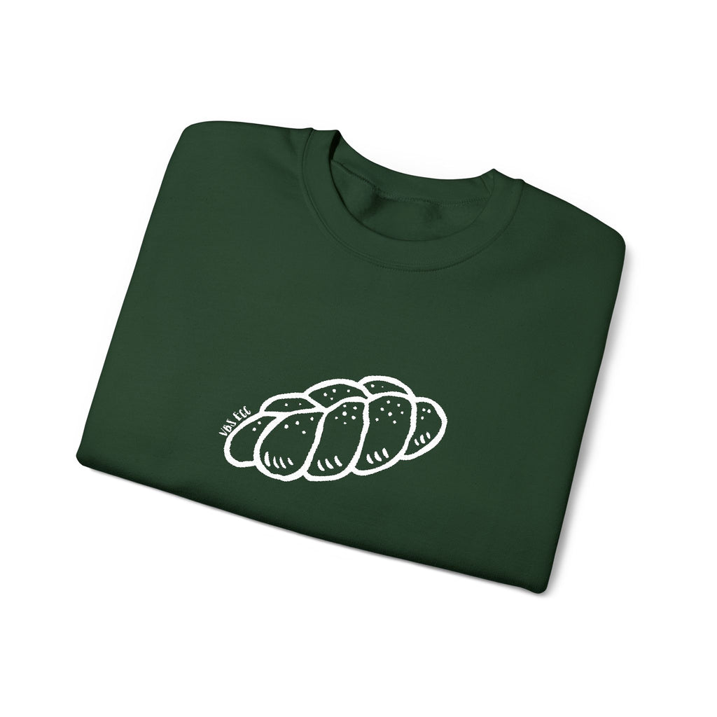 Embroidered "Challah" Adult Crewneck Sweatshirt (16 Colors)
