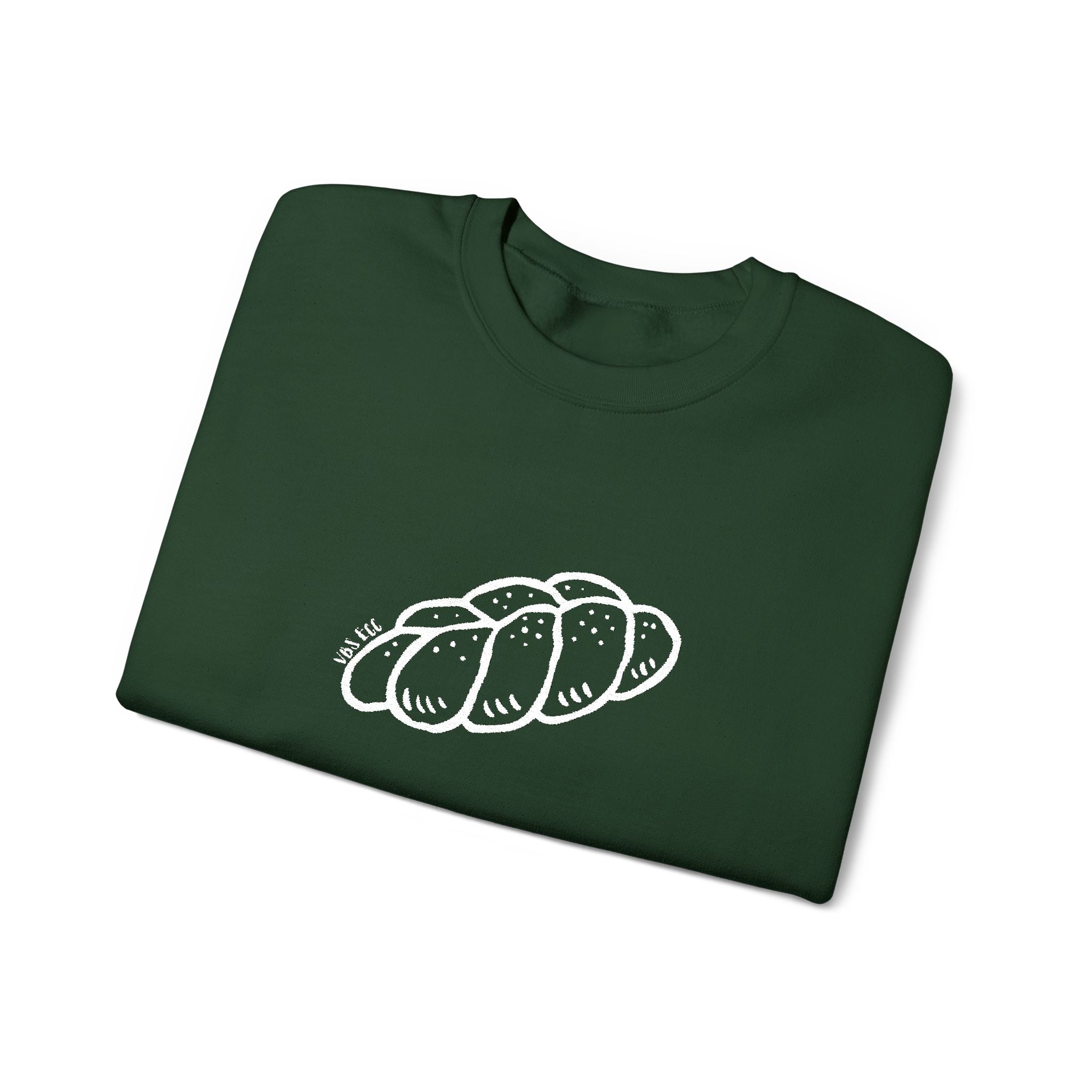 Embroidered "Challah" Adult Crewneck Sweatshirt (16 Colors)