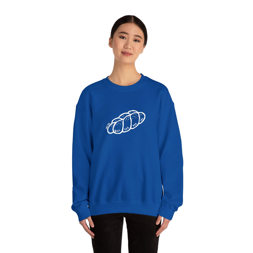 Embroidered "Challah" Adult Crewneck Sweatshirt (16 Colors)