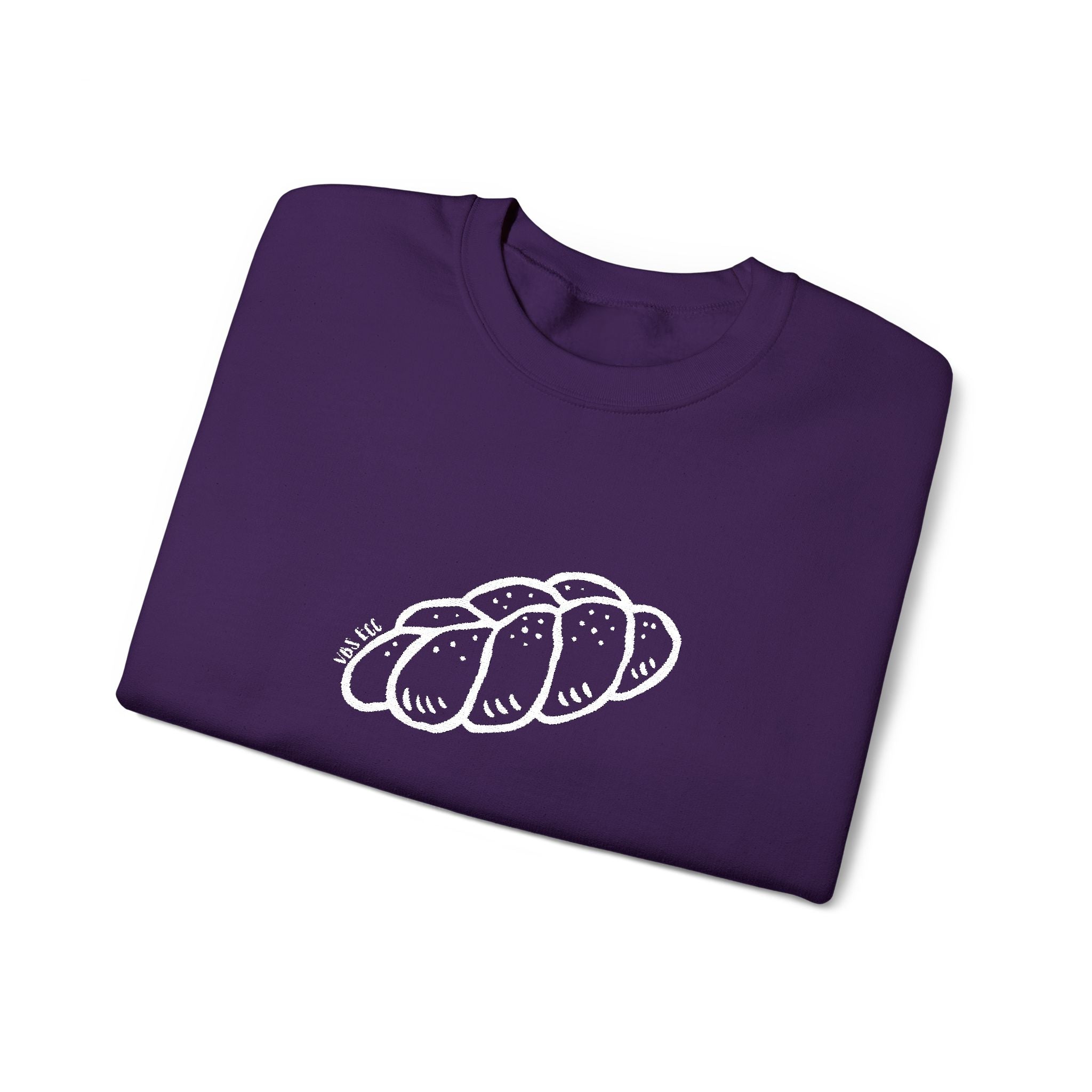 Embroidered "Challah" Adult Crewneck Sweatshirt (16 Colors)