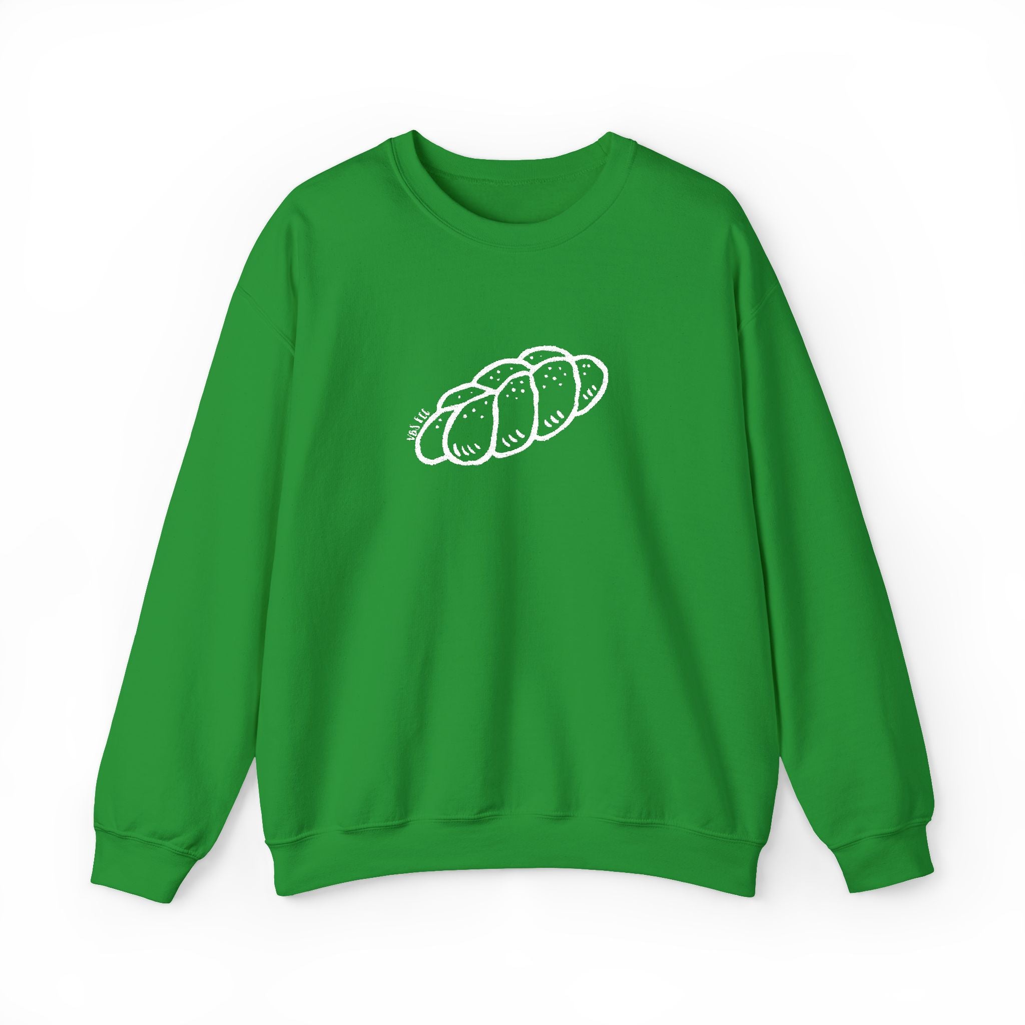 Embroidered "Challah" Adult Crewneck Sweatshirt