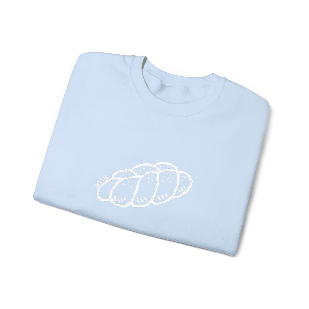 Embroidered "Challah" Adult Crewneck Sweatshirt (16 Colors)