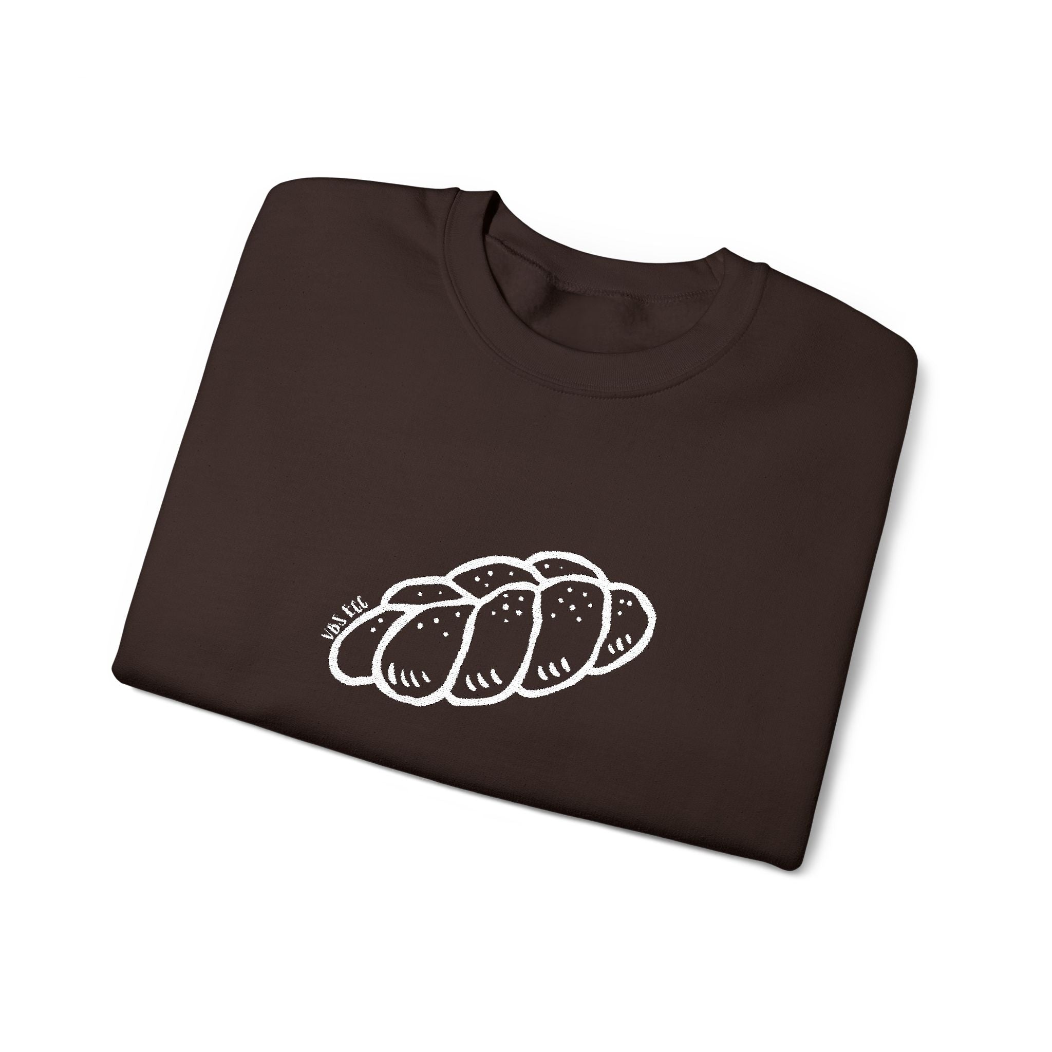 Embroidered "Challah" Adult Crewneck Sweatshirt (16 Colors)