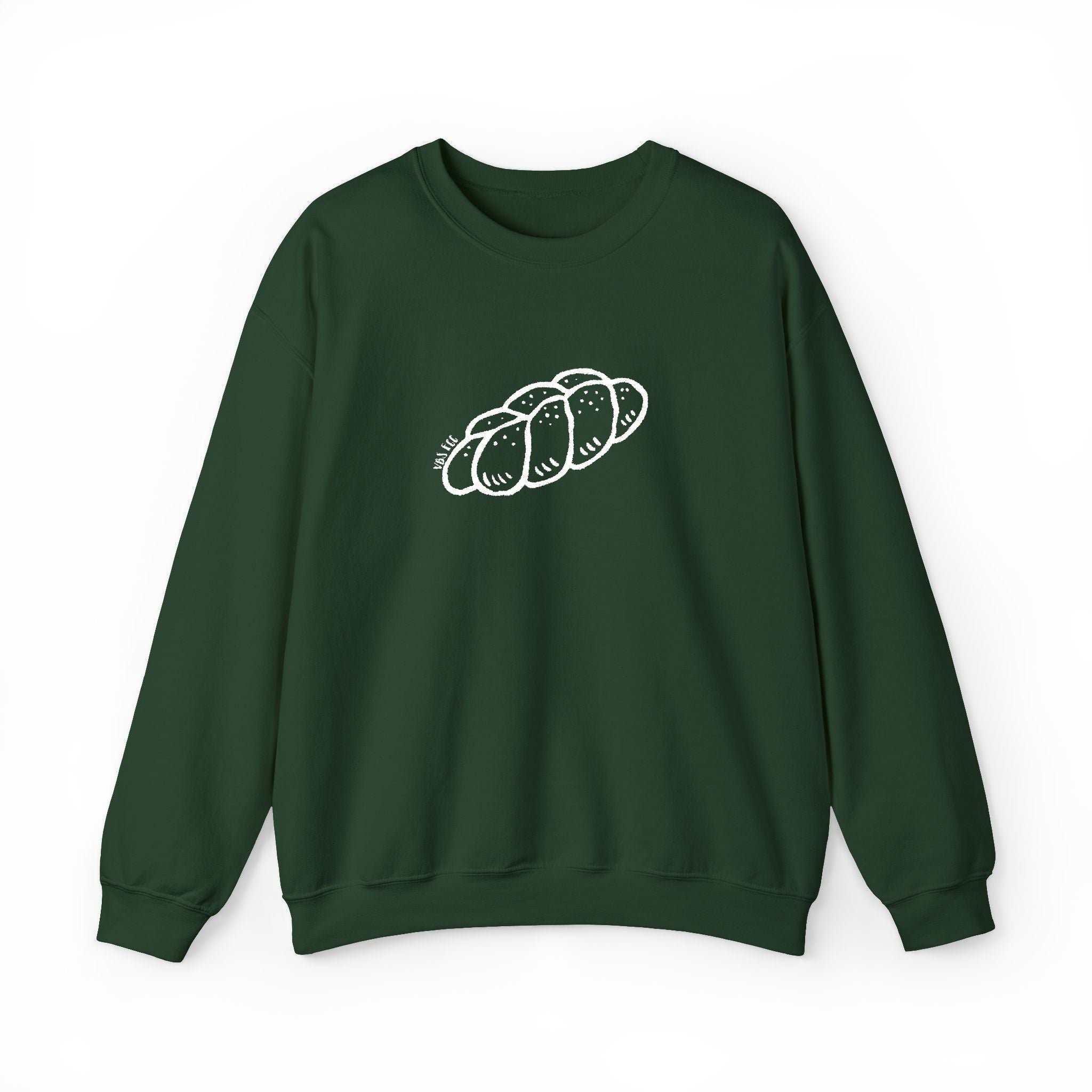 Embroidered "Challah" Adult Crewneck Sweatshirt