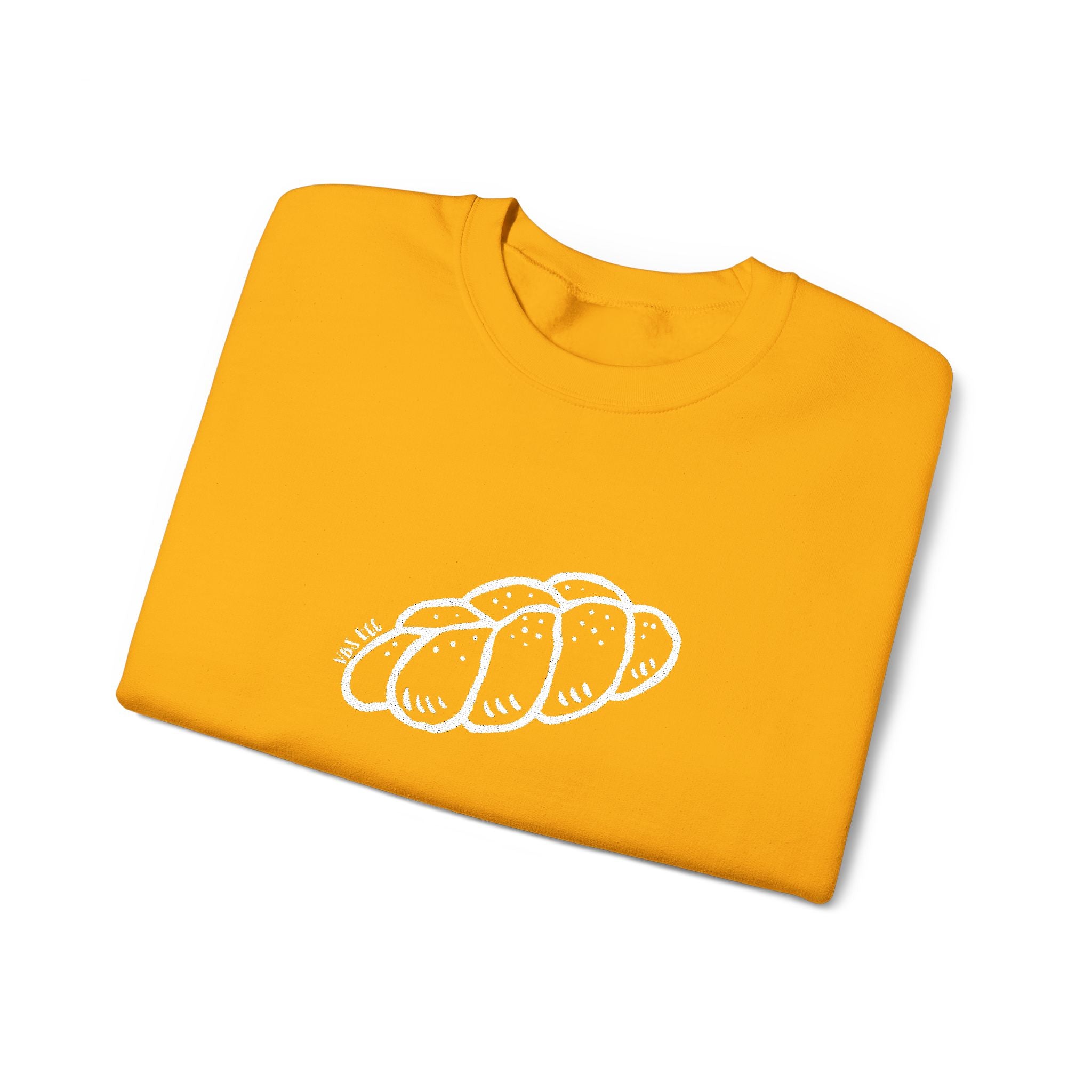 Embroidered "Challah" Adult Crewneck Sweatshirt (16 Colors)