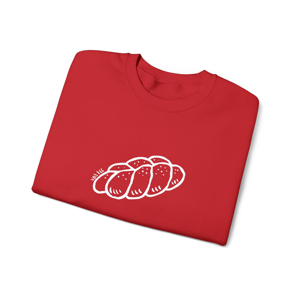 Embroidered "Challah" Adult Crewneck Sweatshirt (16 Colors)