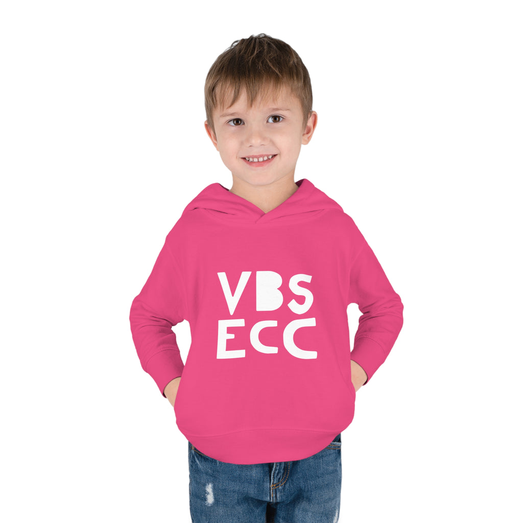 Toddler Pullover Fleece Hoodie | White Logo