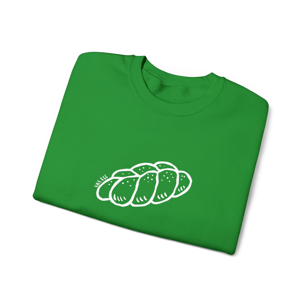 Embroidered "Challah" Adult Crewneck Sweatshirt (16 Colors)