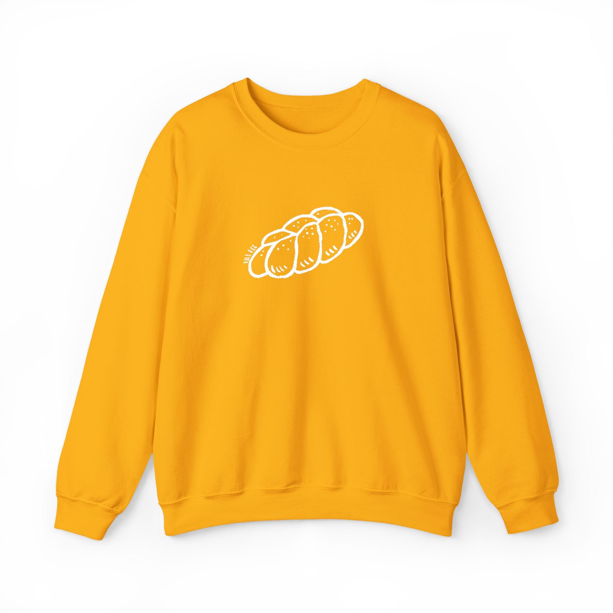 Embroidered "Challah" Adult Crewneck Sweatshirt