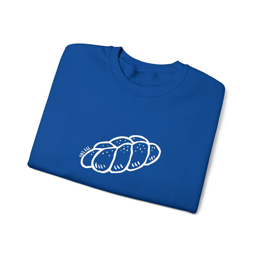 Embroidered "Challah" Adult Crewneck Sweatshirt (16 Colors)