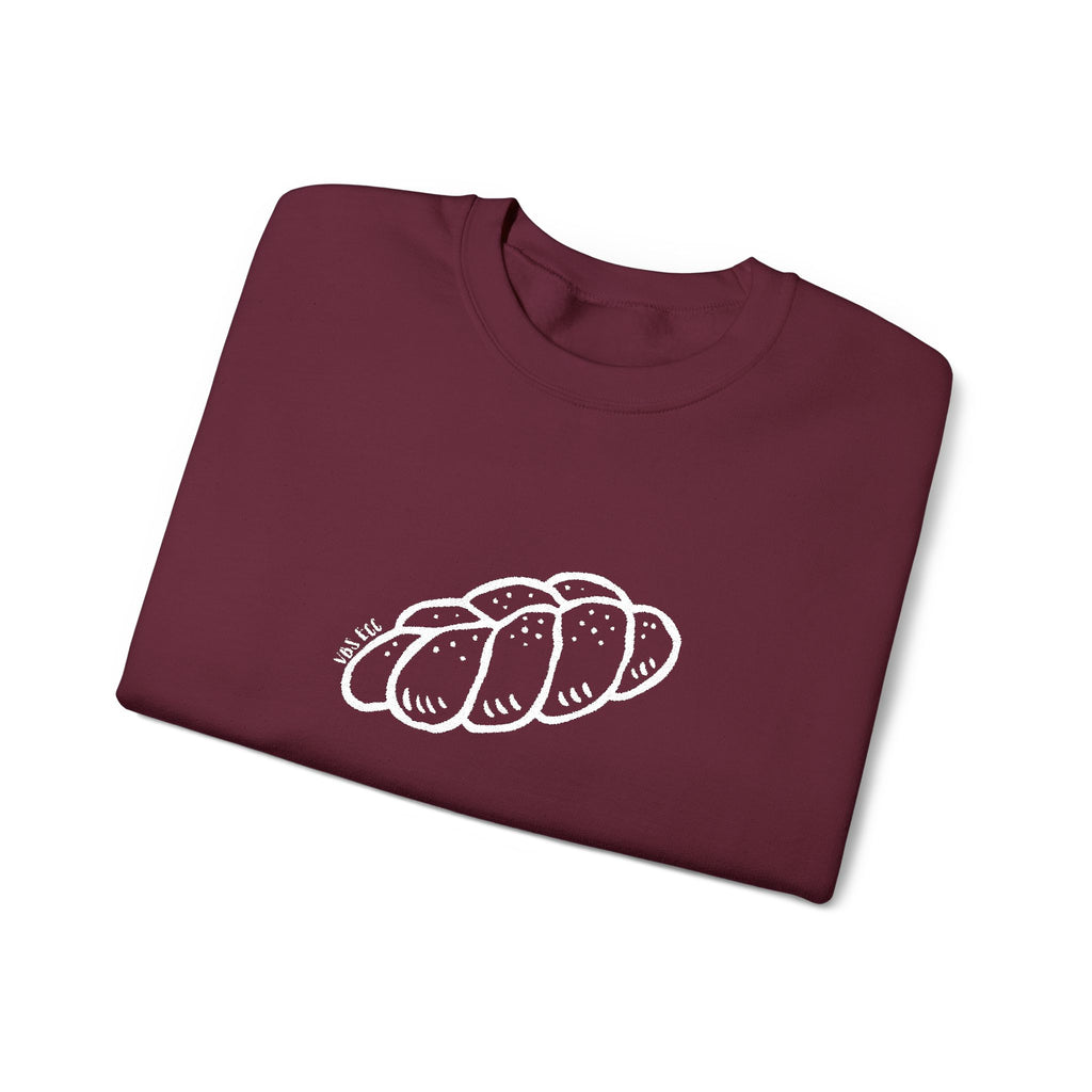 Embroidered "Challah" Adult Crewneck Sweatshirt (16 Colors)