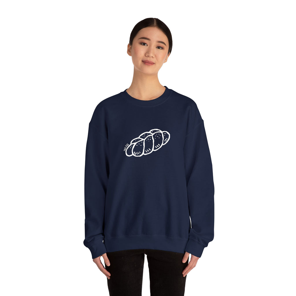 Embroidered "Challah" Adult Crewneck Sweatshirt (16 Colors)