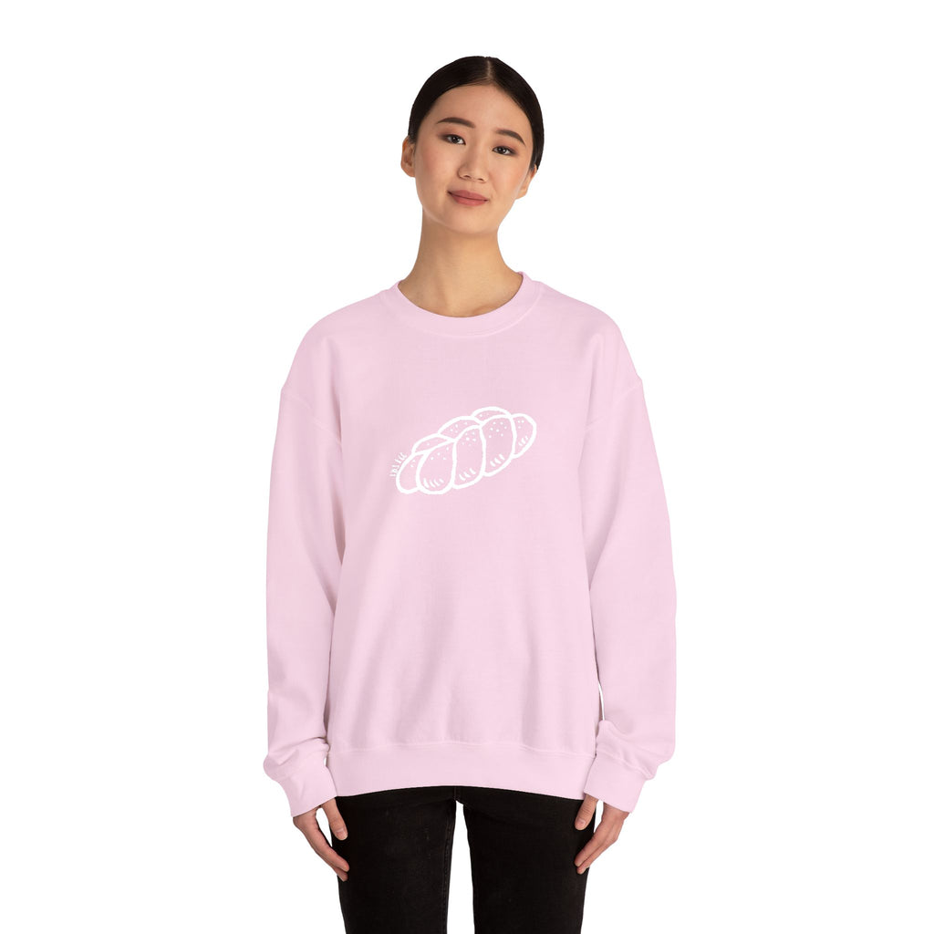 Embroidered "Challah" Adult Crewneck Sweatshirt (16 Colors)