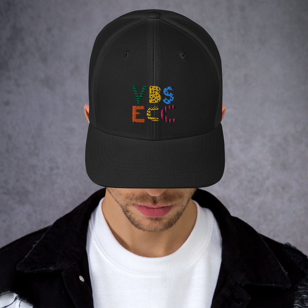 Embroidered Trucker Cap | Colorful Logo