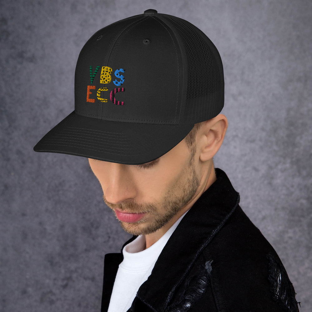 Embroidered Trucker Cap | Colorful Logo