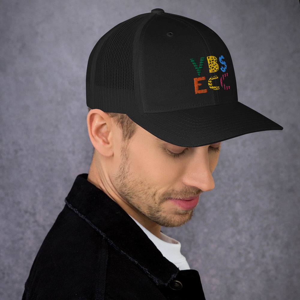 Embroidered Trucker Cap | Colorful Logo