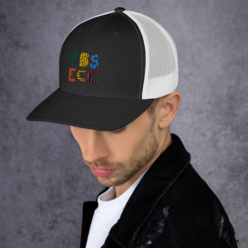 Embroidered Trucker Cap | Colorful Logo