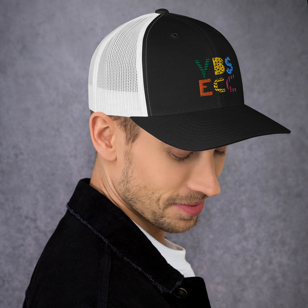 Embroidered Trucker Cap | Colorful Logo