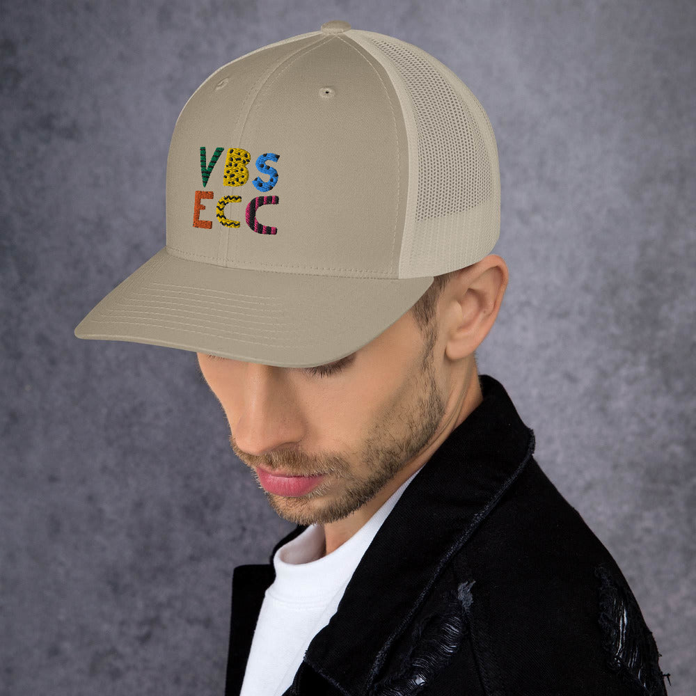 Embroidered Trucker Cap | Colorful Logo