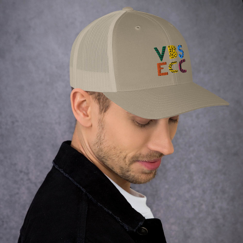 Embroidered Trucker Cap | Colorful Logo