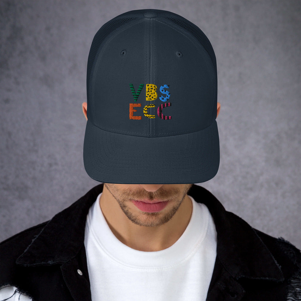 Embroidered Trucker Cap | Colorful Logo
