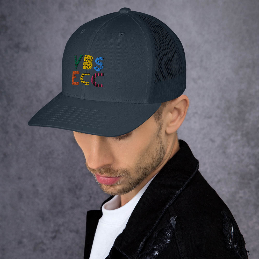 Embroidered Trucker Cap | Colorful Logo