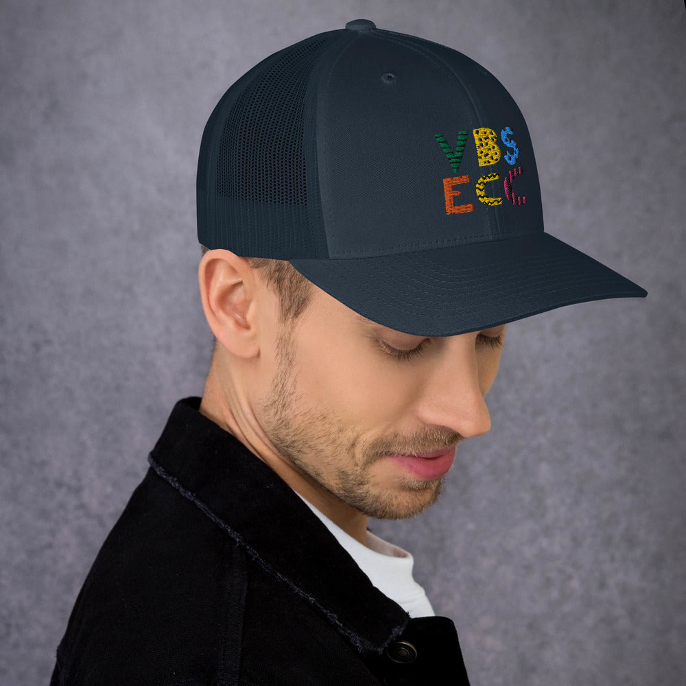 Embroidered Trucker Cap | Colorful Logo