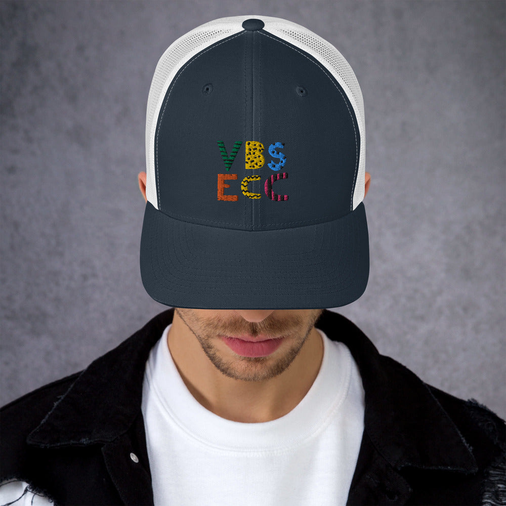 Embroidered Trucker Cap | Colorful Logo