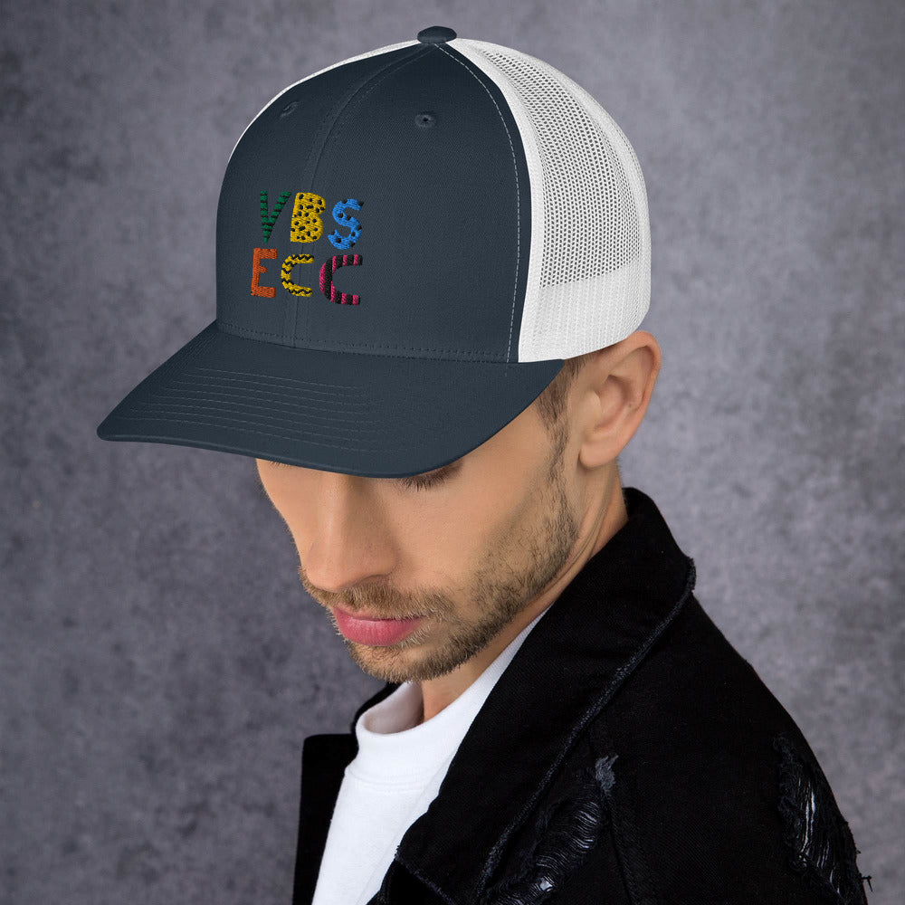 Embroidered Trucker Cap | Colorful Logo