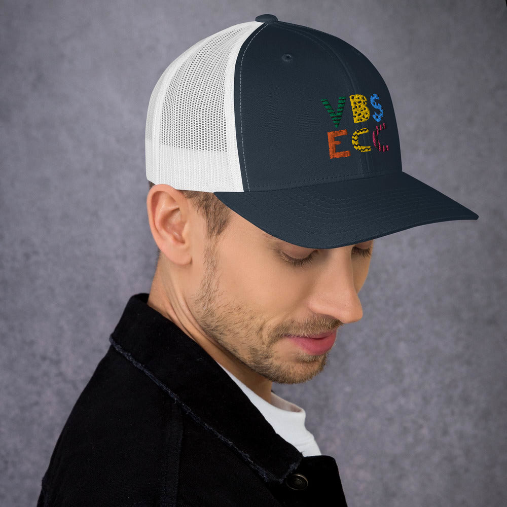 Embroidered Trucker Cap | Colorful Logo