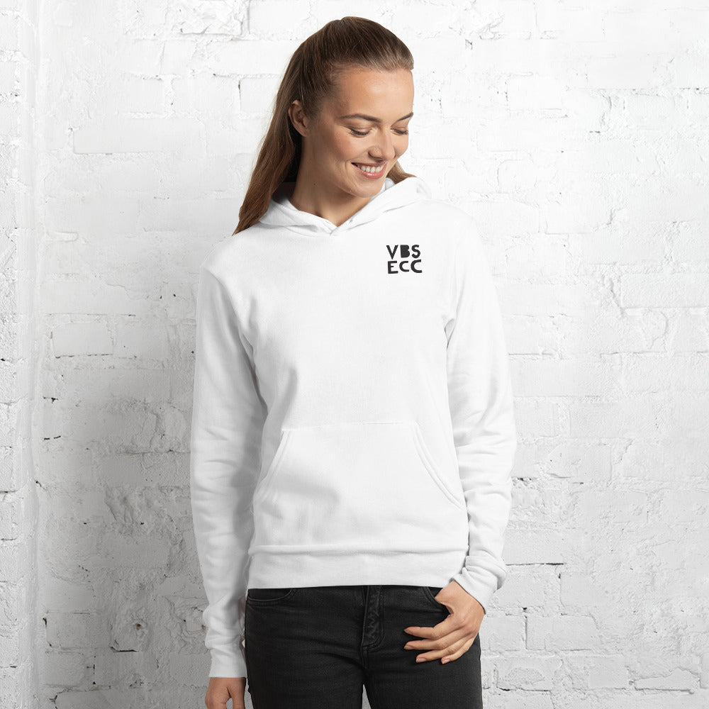 Adult Hoodie White | Black Logo